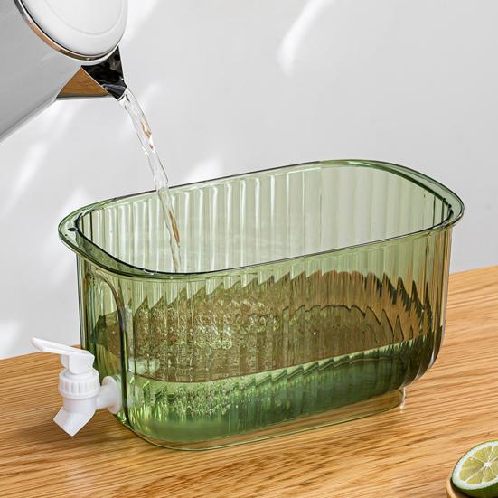 Practical Clear Storage 2 Colors Easy Cleaning Cold Kettle for Summer Beverage Dispenser