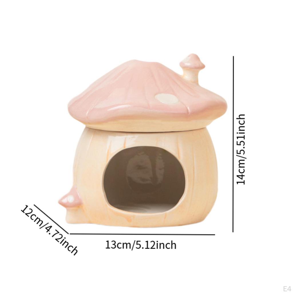 Керамический домик-пещера для хомяка, милое гнездо для помещения, укрытие, среда обитания для крыс, белок