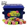 Dumpster Dice Board Game 4-Player Interactive Fast-Paced Family Dice Game Travel Parties Game Night Dice Game with Dumpster 80 Dice Graffiti Stickers