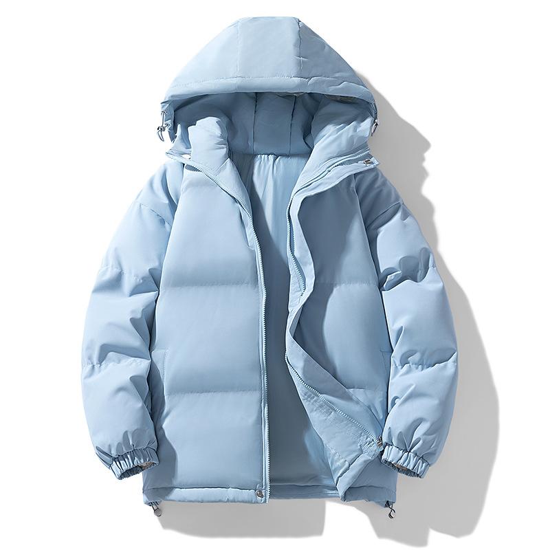 Однотонная универсальная хлопковая куртка для женщин, осенне-зимняя, в корейском стиле, модная, свободного кроя и плотная, мужская повседневная хлопковая куртка для пары