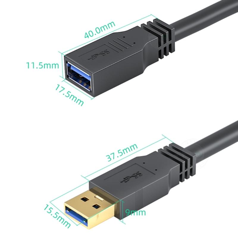 USB3.0 Extension Cord Extender Cable for PC,Laptop,TV,Phone,Hard Drive,Mouse,Keyboards, U Disk Durable Plastic Material