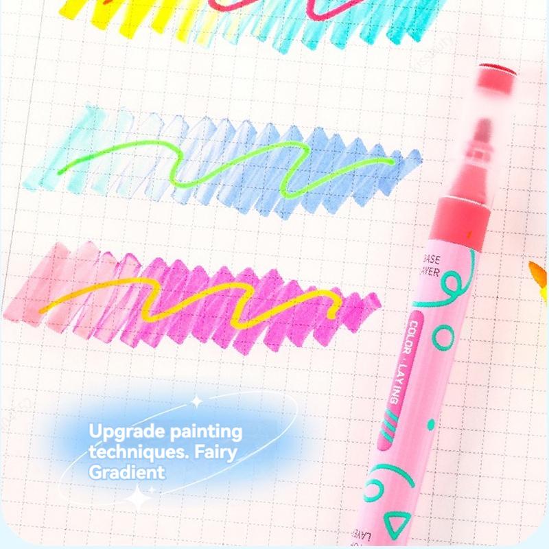6 шт. Двусторонний волшебный набор хайлайтеров, меняющих цвет, пастельные тона. Для студентов, дневников, скрапбукинга, рисования, DIY, школы. Кавайный.