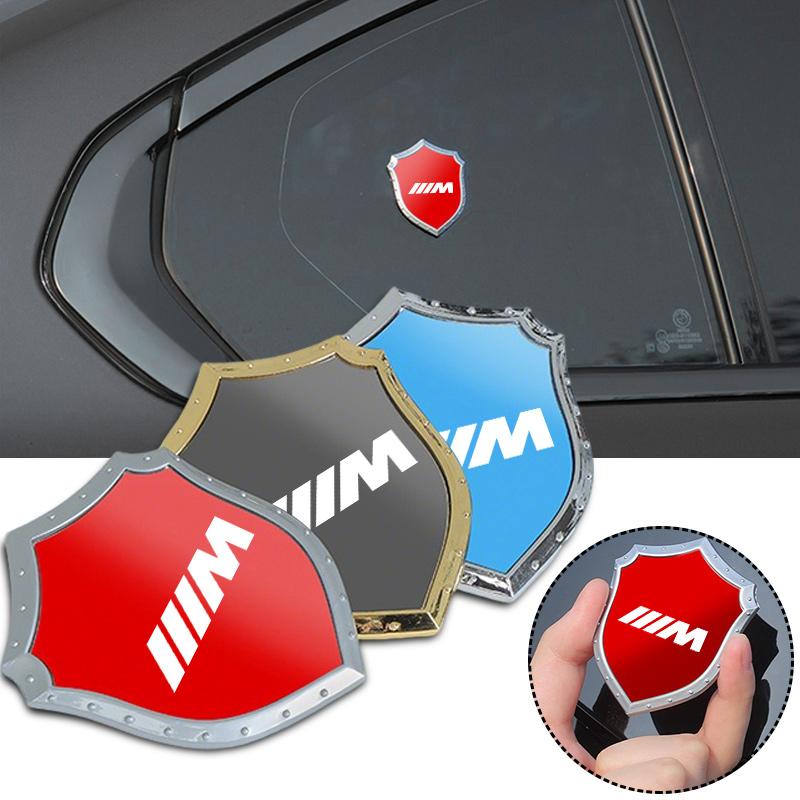 ZFAL7 3D Decal Motorcycle Sticker Stainless Steel Car Creative Styling Decoration Sticker For BMW M F10 F20 E92 E93 X1 E43 E53 E63 E84