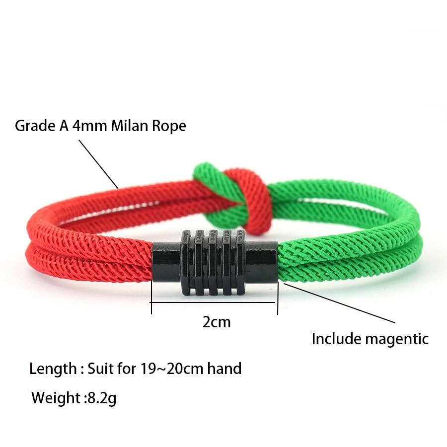 Noter Stylish Christmas String Bracelet Men Women Grade A 4mm Cord Red Green Bicolor Charm Braslet Versatile Accessories Joias