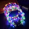 Светодиодная подсветка Имитация цветка Пляжный ободок для головы с цветками Морской берег Цветочные короны Светящийся венок Венок Ободок для головы