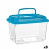 Fish Tank With Handle Large Blue Plastic 7 L 20 X 20 X 30 Cm (8 Units)