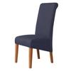 High Back Solid Color Chair Cover XL Size High Elasticity Smooth Fabric Chair Covers for Dining Room Kitchen Stretch Home Decor