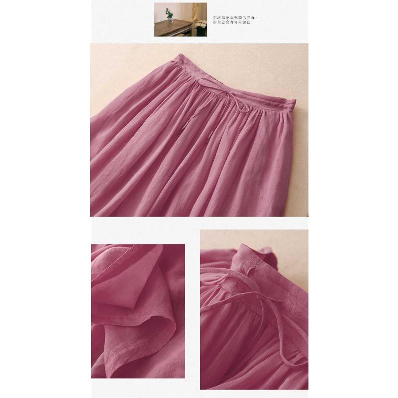 Свободная двухслойная юбка с эластичной талией и широкими штанинами