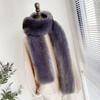 180cm Luxury Wraps Shawl Thick Fluffy Ladies Neck Warmer Muffler Fake Fur Long Scarf  For Women Men