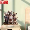 2D French Bulldog Desktop Decor for Home and Office. A Versatile Animal-themed Ornament.