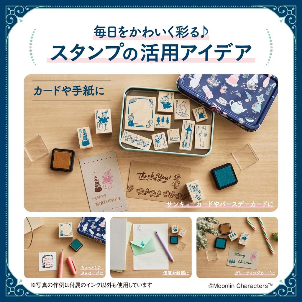 MOOMIN Stamp Set for Adults That Can Be Used All Year Round On Cards and Just Press It To Create a Cute Stamp Set Brand Diaries! (Takarajimasha Mook)