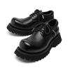 Туфли дерби с большой головой, мужские, толстая подошва, черные, британский стиль, нишевая кожаная обувь 66689-J