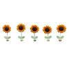 2/5Pcs Shaking Head Sunflower Car Decoration Adhesive Auto Dashboard Center Console Yellow Flower Ornament Doll