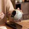 Керамическая банка для чая с лотосом, ручная роспись, герметичная банка, для хранения сухофруктов, кофе, пустая банка