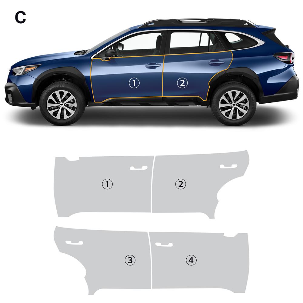 Для Subaru Outback 2020 2025 2025 Защитная пленка для краски Прозрачная пленка PPF Защита от царапин Предварительно вырезанная Пленка для кузова автомобиля 0,2 мм Покрытия