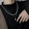 Подарочное ожерелье из титановой стали в корейском стиле, мужское ожерелье с цепочкой на ключицу, кубинское ожерелье с буквами