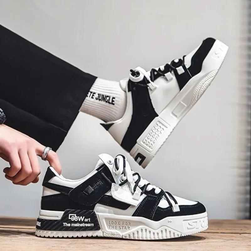 Модные мужские кроссовки Модные кроссовки для скейтбординга Кроссовки на платформе со шнуровкой Повседневная обувь для мужчин Вулканизированная обувь Tenis Masculino