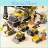 Vehicle Engineering Urban Building Block Puzzle Toy For Childrens Birthday Gifts