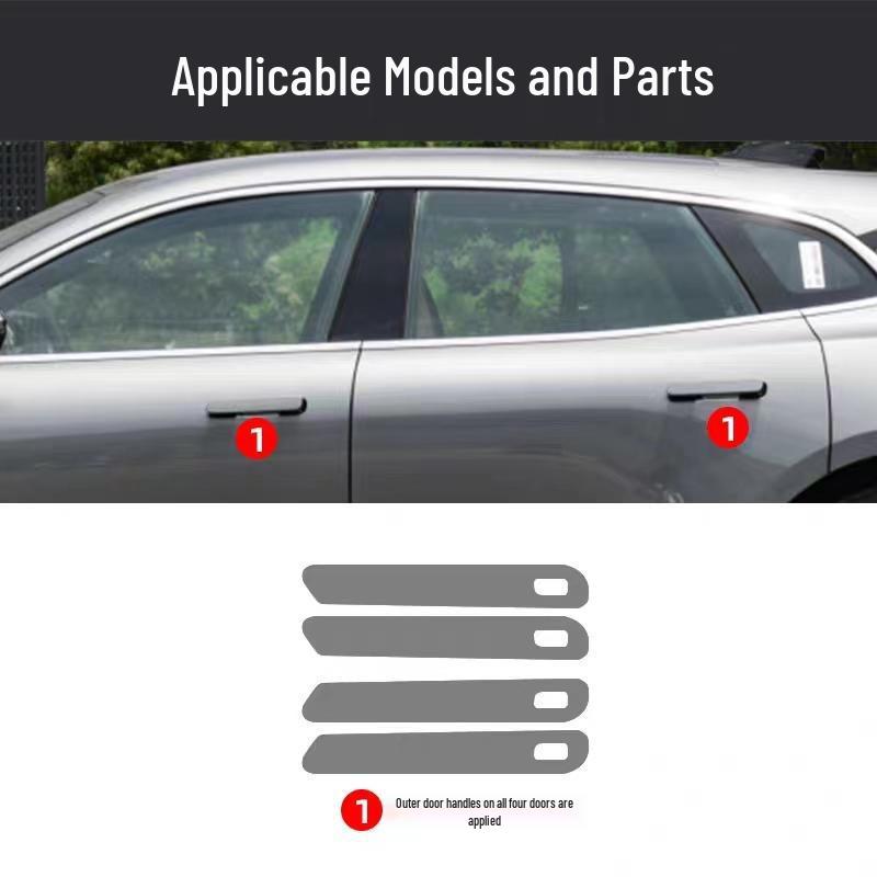 Zeekr 001 Smoked Headlight Film, Transparent Interior & Taillight Film, TPU Dashboard Screen Protector, Wear-Resistant