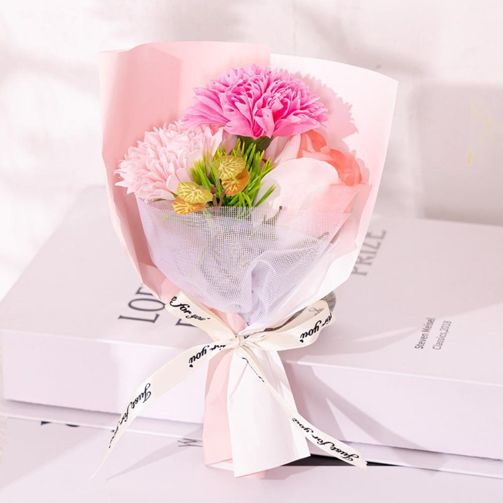 Искусственные Украшения Мыло Букет Гвоздик Имитация Букет Цветов Гвоздики День Святого Валентина