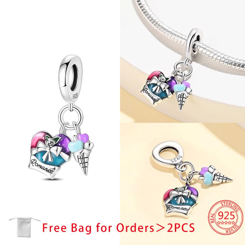 Оригинальное медное платье, помада, туфли на высоком каблуке, шармы-бусины в виде красного вина и воздушного шара, подходят для изготовления своими руками женского ювелирного браслета, изысканный подарок