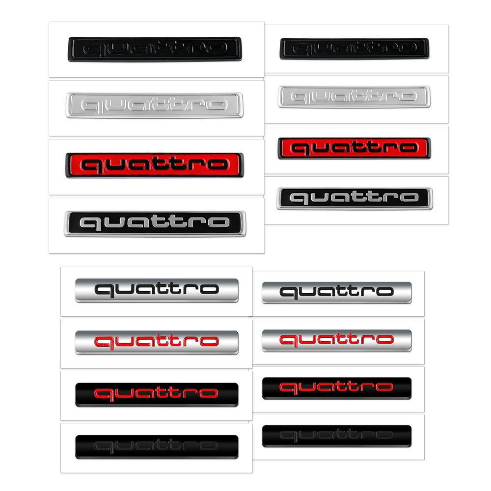 3D ABS QUATTRO Car Emblem Sticker Auto Body Trunk Decoration Decal For sq A7 A3 A4 B8 8P 8V B6 A5 A1 A6 Q3 Q5 Q7 Accessories