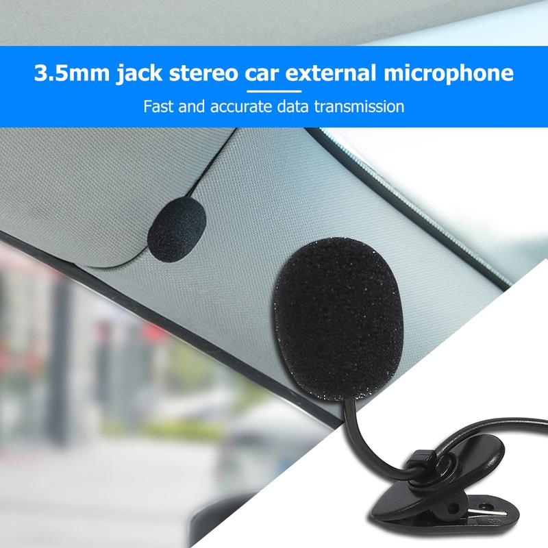 Mini Car Microphone 3.5 Mm Stereo Jack Car Audio Microphone Anti-noise Hands-free Communication for Vehicle DVD GPS Player