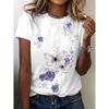 Women's T Shirt Tee Daily Stylish Casual Short Sleeve White Summer