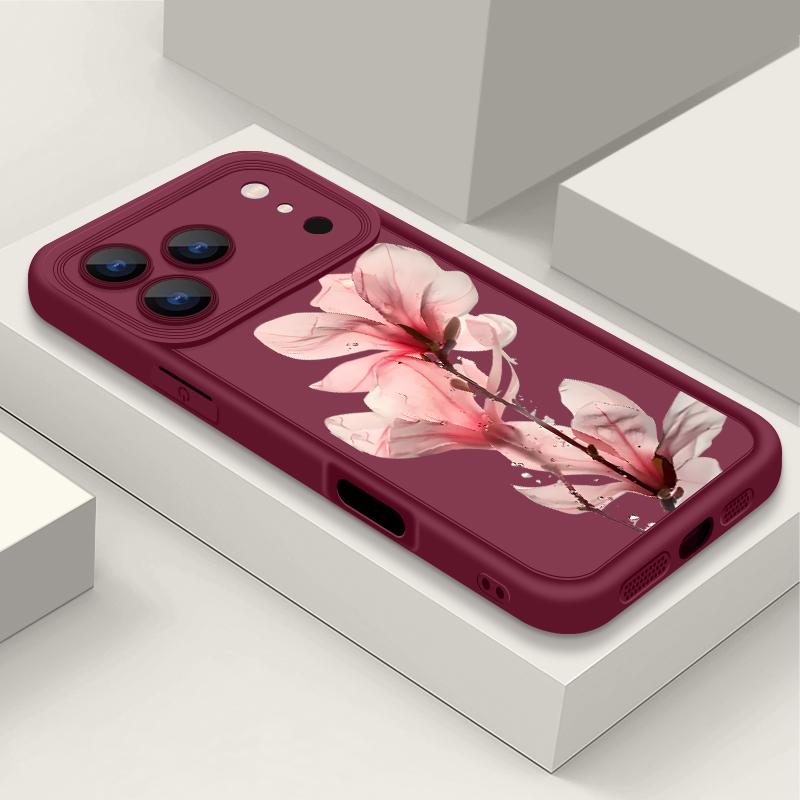 Ударопрочный чехол для телефона iPhone 17 Pro Max Чехол iPhone 16 15 14 13 Pro Max 11 17e 16e Печать с цветами маргариток Мягкий силиконовый бампер