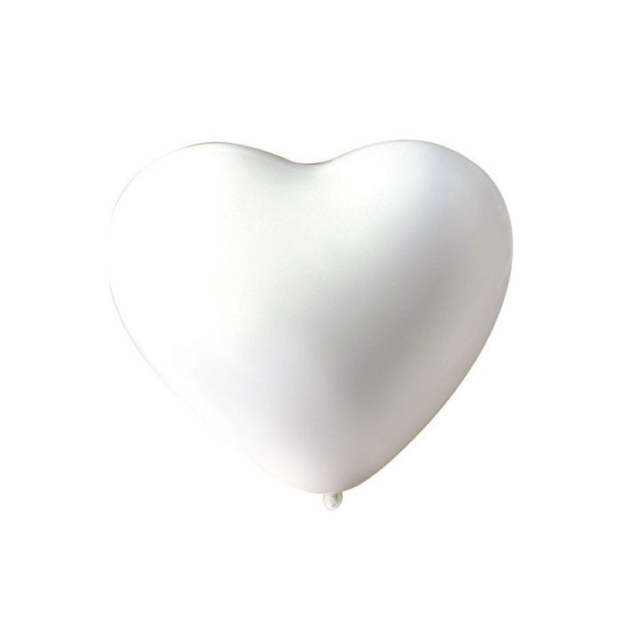 Inflatable Balloons White Heart (x10)