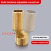 Copper Angled Curved Foot Angle Adjustment Connecting Accessories  Bathroom Hardware