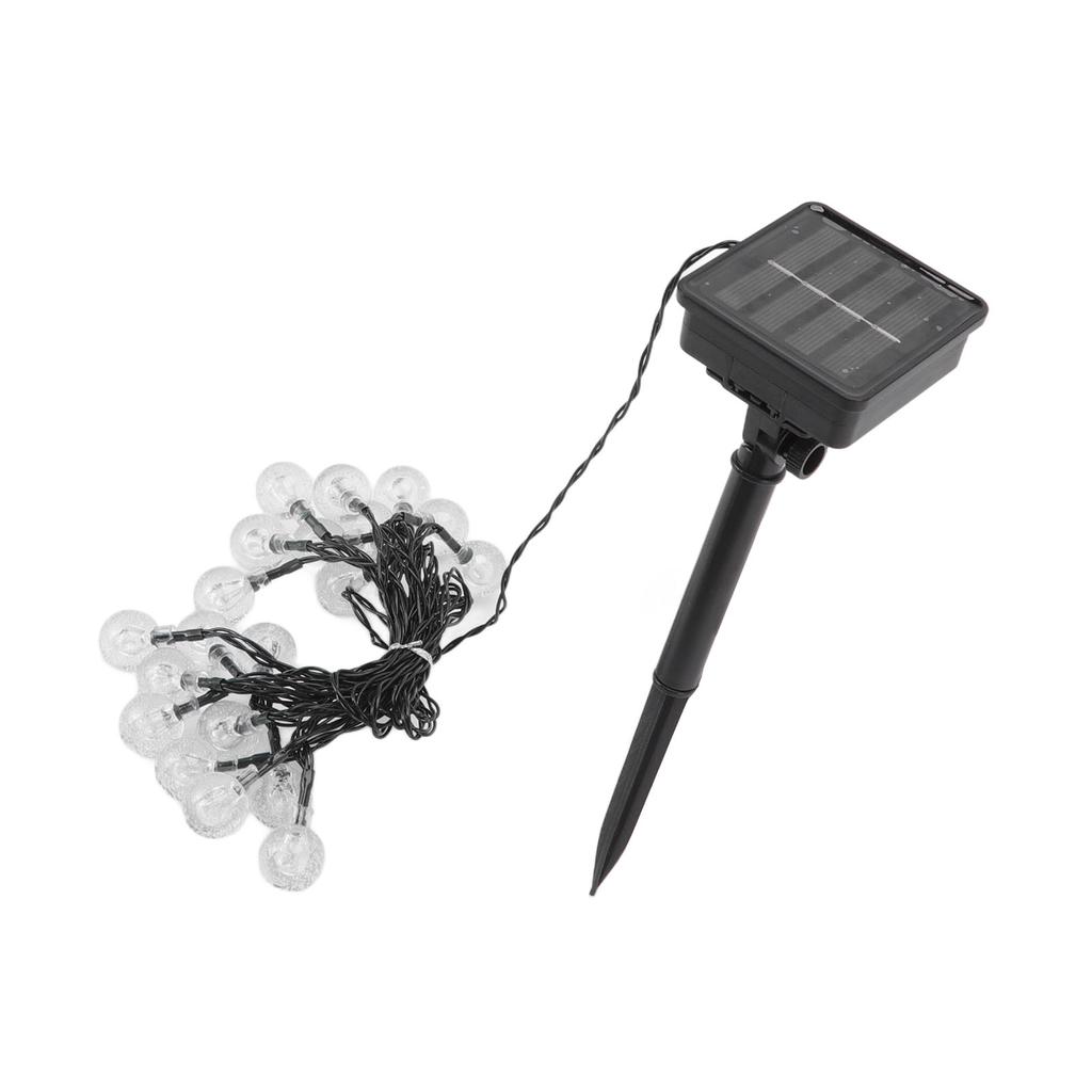 Solar String Lights 20 LED IP65 Waterproof 2 Modes Decorative Outdoor Ball Lamp String for Camping