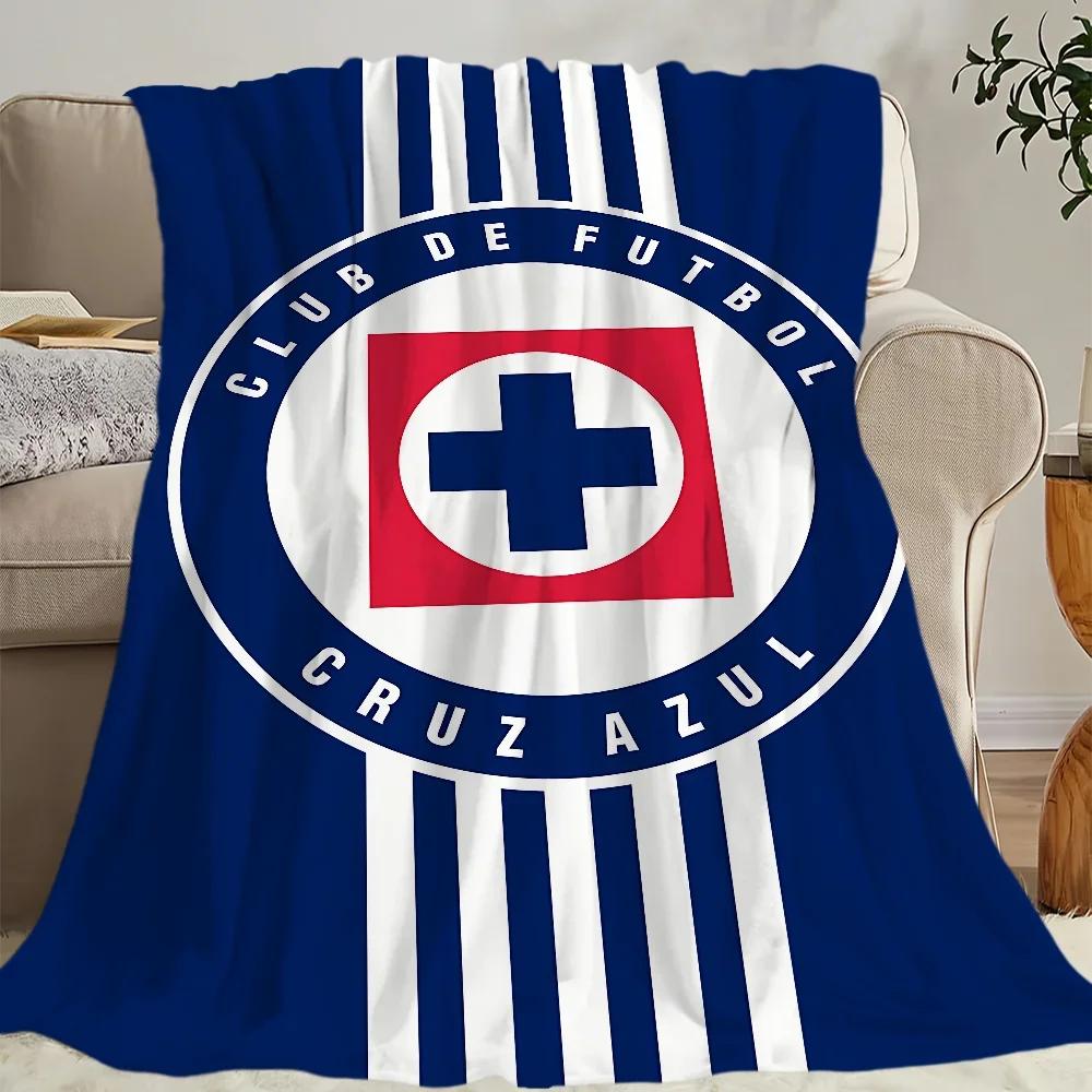 C-Cruz Azul F-Fútbol Club Football Blanket Blanket for Couch Sofa Travel Home Hiking Picni Bed Beding Flannel Blanket gift