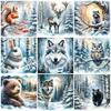Full Diamond Painting Animal Wolf 5d Diy Diamond Mosaic Landscape Winter Home Decorative Rhinestone Pictures Craft Kit