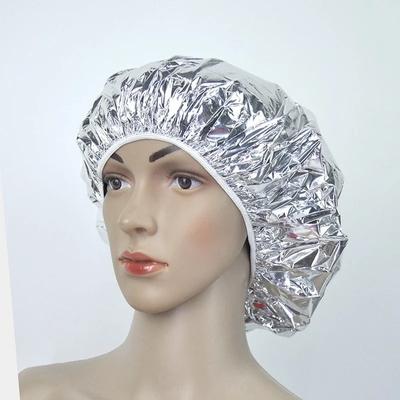 Шапочка для душа с теплоизоляцией из алюминиевой фольги, эластичная купальная шапочка для женщин, парикмахерская, ванная комната, парикмахерская