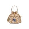 Новая коллекция MLB Monogram Полиэстеровые сумки-ведра Сумка на одно плечо Сумка кроссбоди Обычная Унисекс Хаки 3ABMS012N-50BGD