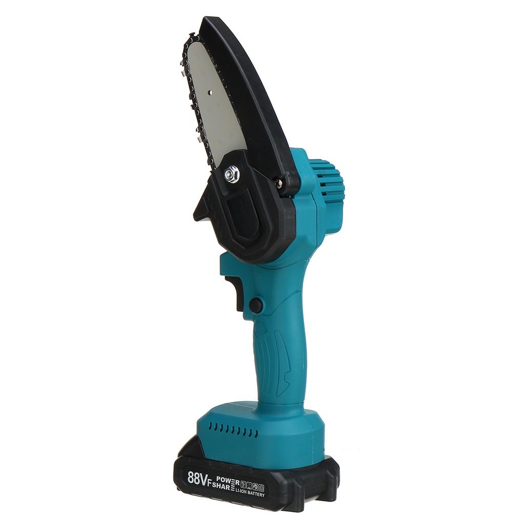 Мини 1200 Вт 4 дюйма Электрическая цепная пила Электрическая бензопила с 2 литиевыми батареями Деревообработка Обрезная пила Одноручный садовый инструмент