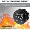 DC 12V 24 V Voltmeter Gauge, Car LED Digital Display Round Panel Voltage Gauge Meter, Waterproof Mini Volt Tester Battery Monitor Indicator for Car
