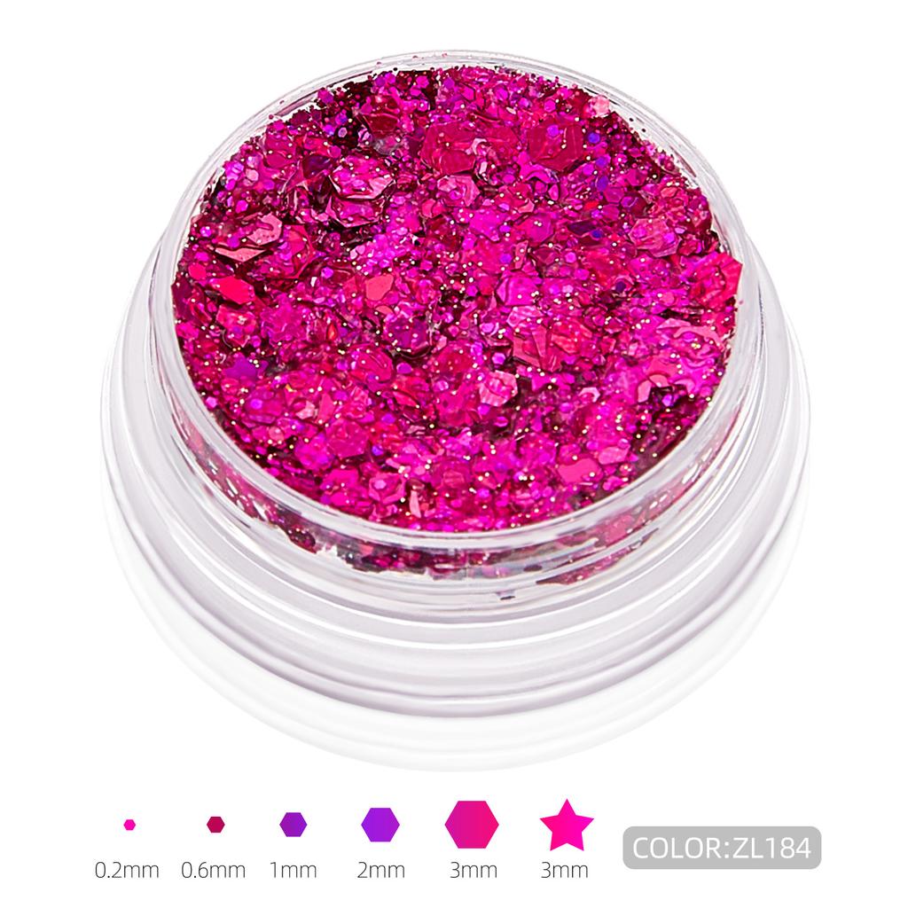 Popular Sequins Gel Glitter Gel Body Facial Hair Eye Stage Makeup Highlight Powder Sequins