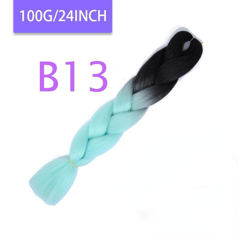 MISQUEEN Yaki Soft Hair Ombre Crochet Braiding Hair Extension For Braid 24 Inch Pink Synthetic Crochet Hair Jumbo Braid Hair