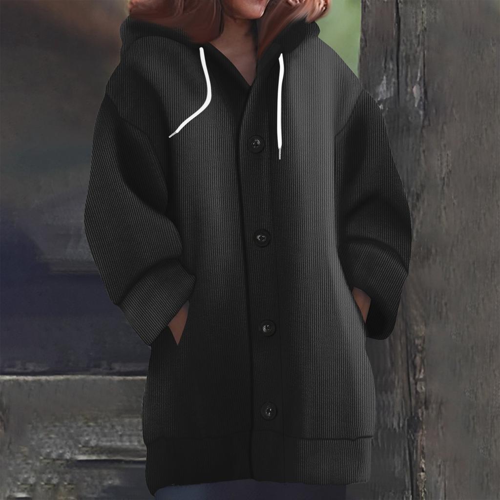 Свитшоты для женщин Вязаный свитер с длинным рукавом Принт Вязаный худи с пуговицами Кардиган Пальто