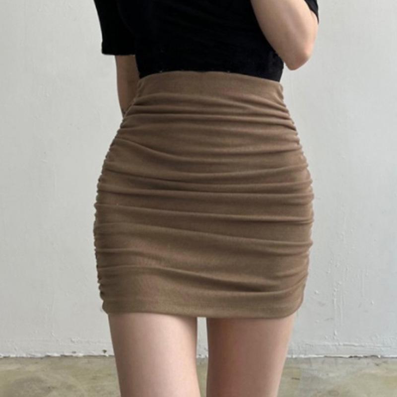 Корейская плиссированная короткая юбка Dongdaemun с высокой талией — стройная, сексуальная и модная мода для женщин