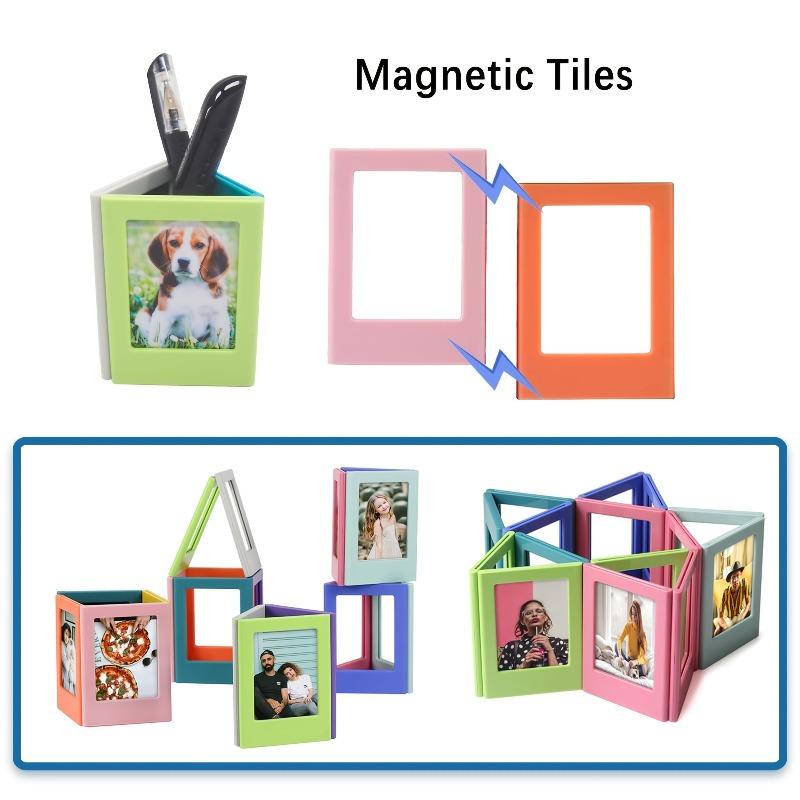 15 шт. Магнитных фоторамок 3 дюйма для фотографий Instax, Магниты-фоторамки для холодильника, Дисплей для воспоминаний, Декор для дома