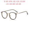 Женские овальные очки по рецепту с блокировкой синего света для близоруких металлических студентов без близорукости, очки 0 -0,5 -0,75 до -6