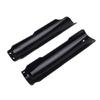 Front Fork Cover Set, Black Replacement Guards with Lower Fork Area Coverage, Molded Plastic Build, and Left Right Pair Format for Daily Use