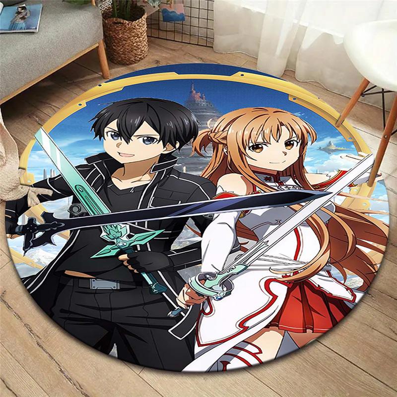 Круглый ковер Vortex Crossing Gate, Ковер для гостиной, спальни, дивана, игровой комнаты, Декор, Нескользящий коврик для пола