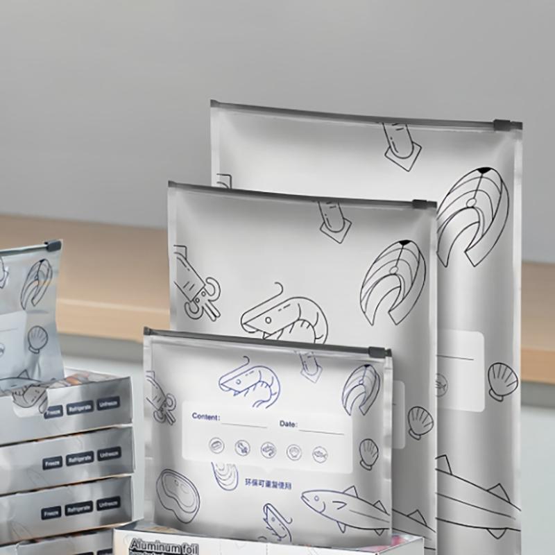 10Pcs Large Capacity Zip Lock Aluminum Foil Storage Bags Leakproof Freezer Safe Reusable Food Packaging Pouches