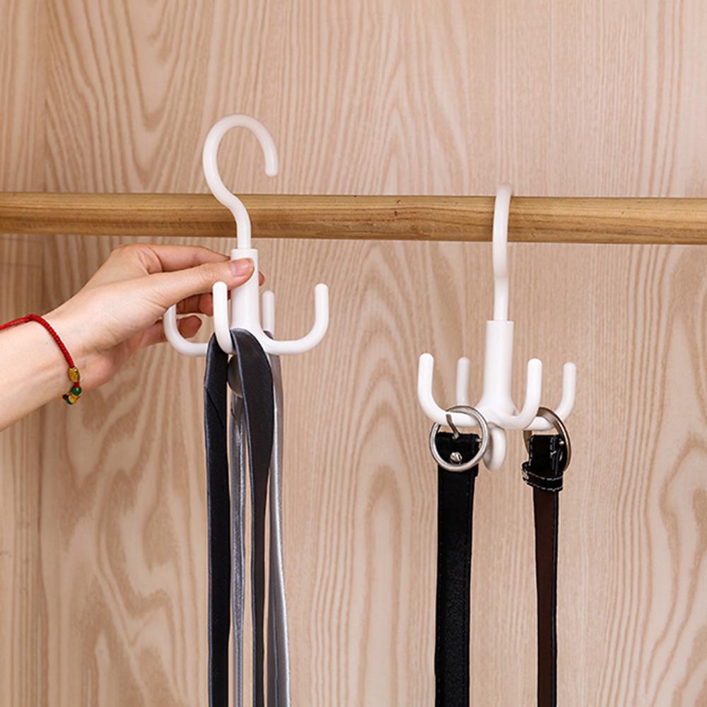 Belt Hangers For Closet Organizer 2pcs 360 Degree Rotating Closet Clothes Hangers With Claws For Handbags Hats Scarf Tie Accesso