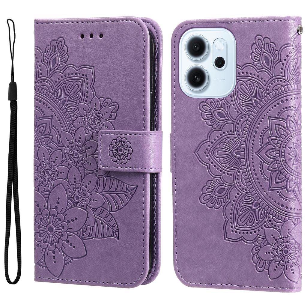 Чехол-кошелек с цветочным узором из ПУ кожи со подставкой для Oppo Reno15 F 5G