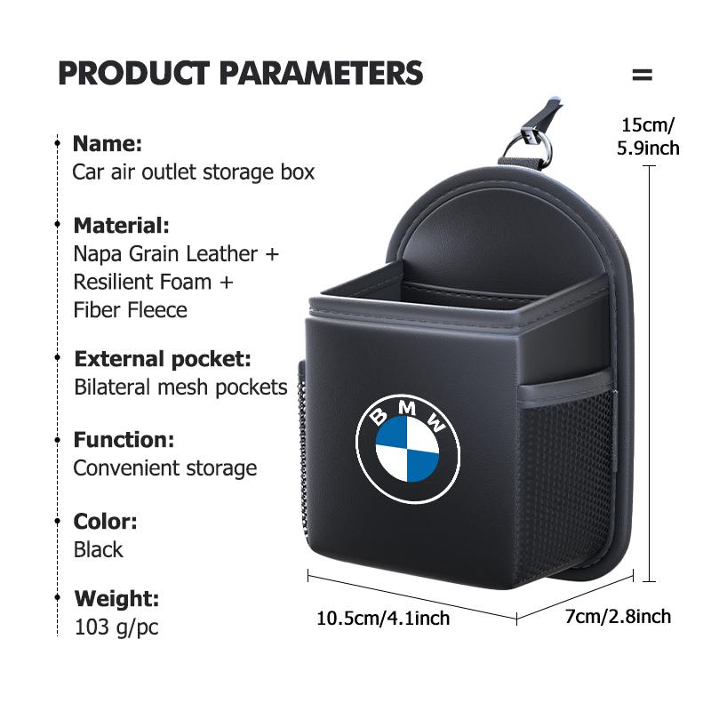 For BMW Car air outlet storage bag ID card bag double-layer storage bag E87 E70 E91 E30 G20 E92 E93 E60 E46 E90 G30 E53 X1